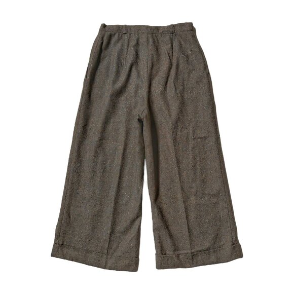 70s Vintage Brown Wool Capri Pants Crop Highwaisted Trousers Culottes Sears. - Picture 2 of 8